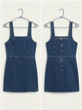 Denim Square-Neck Jumper